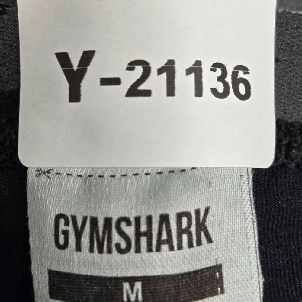 Gymshark Men Activewear‎ Pants M Black Elastane Nylon Running Legging Logo 18